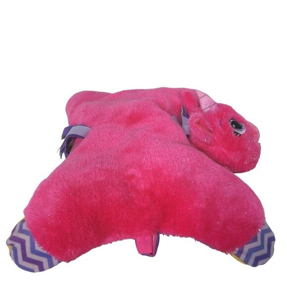 FlipaZoo Flip N Play Pink Unicorn Yorkie Puppy Dog Stuffed Pillow 2017 18" - Picture 2 of 11